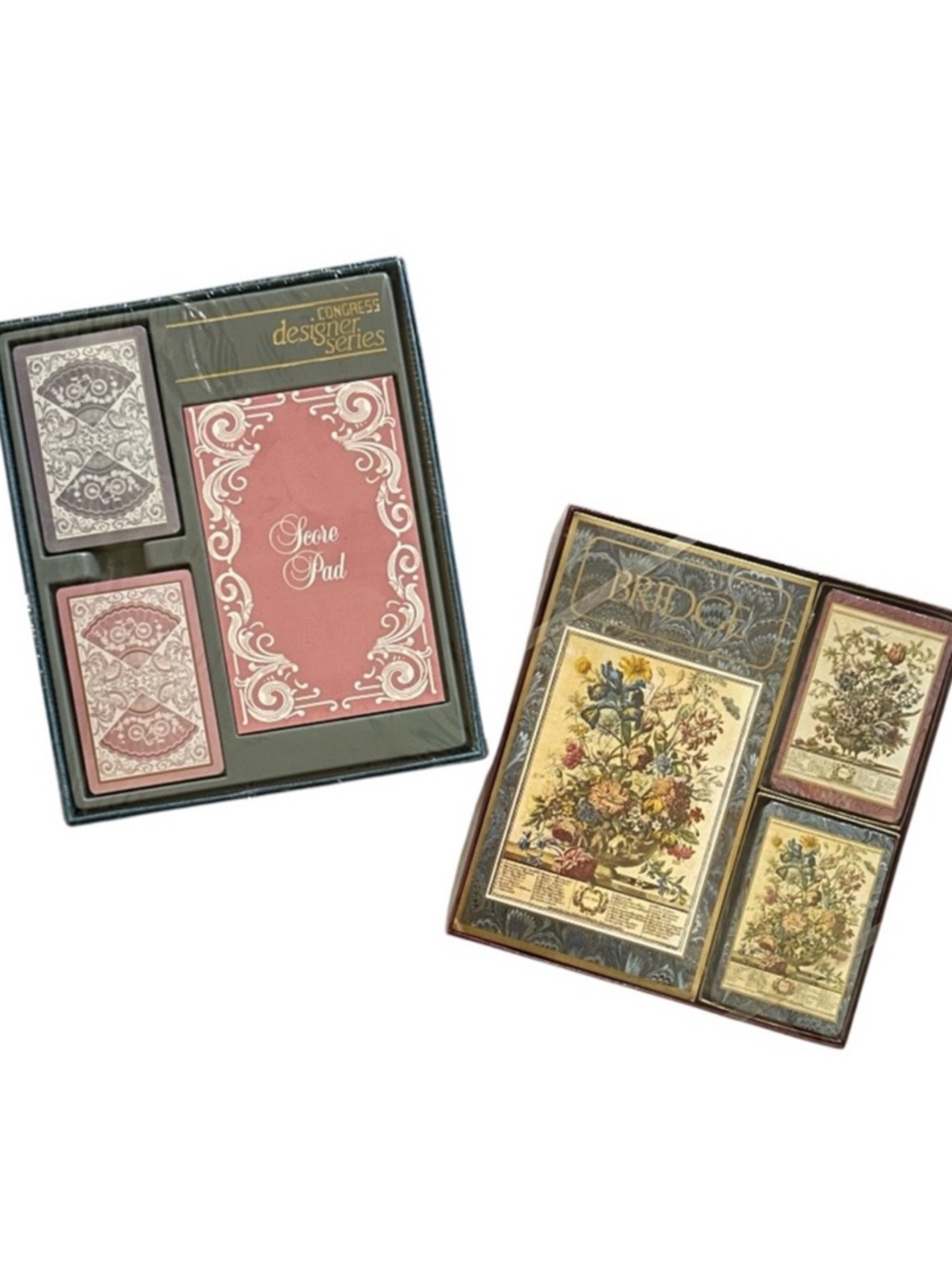 Caspari and Congress Double Deck Playing Cards Bridge Gift Sets